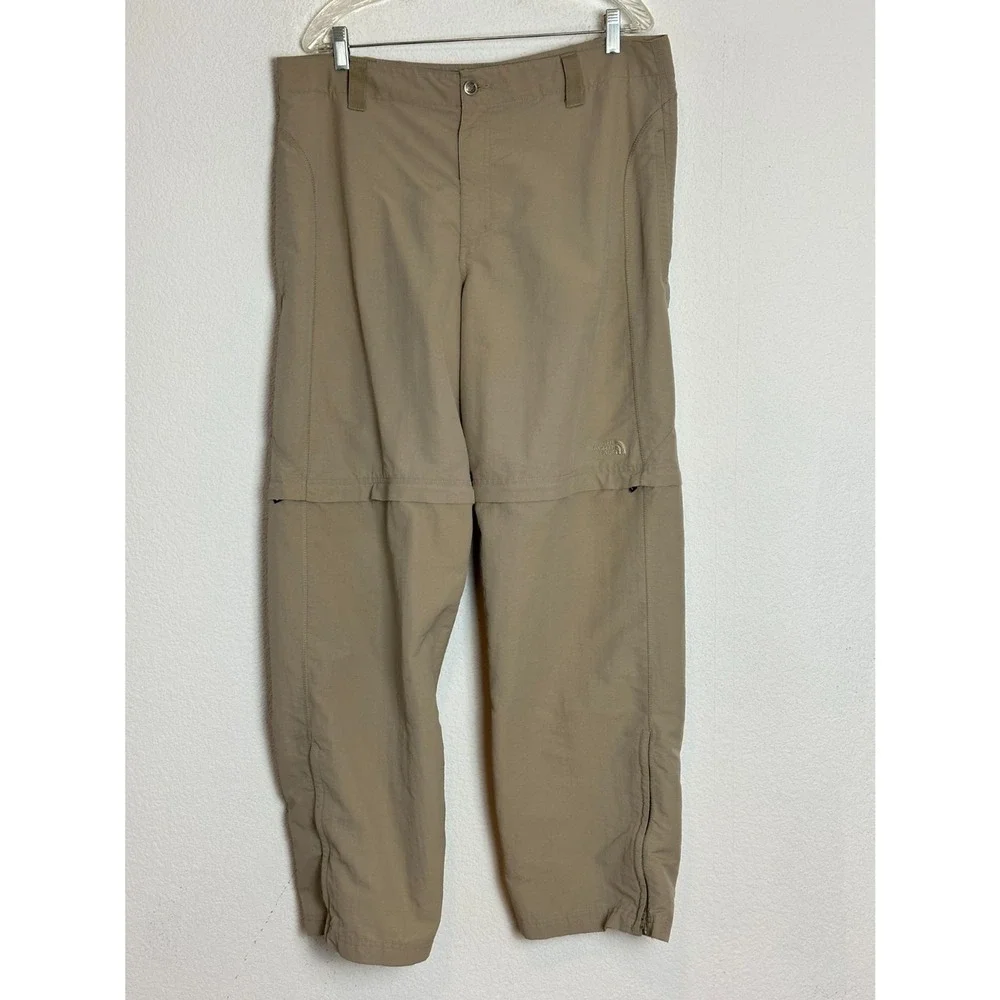 The North Face Mens 38 X32‎ Nylon Convertible Pants Brown Outdoor Hiking